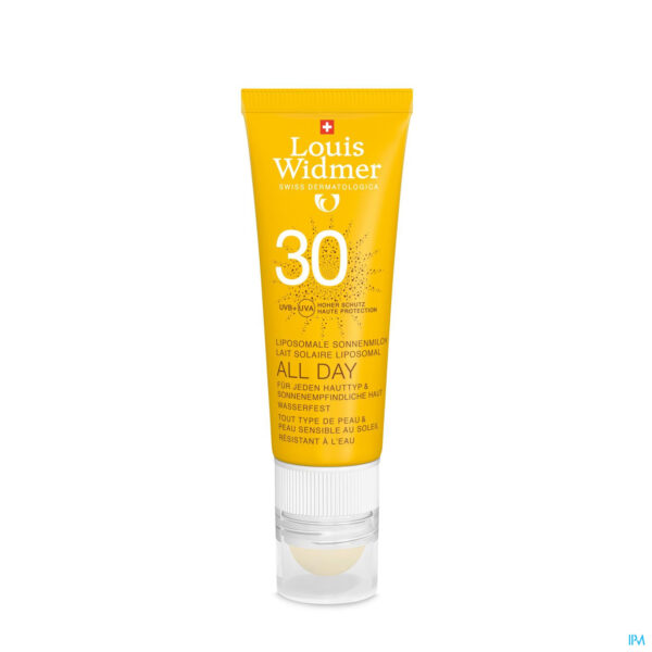 Productshot Widmer Sun All Day 30 Parf + Lipstick Tube 1x 25ml