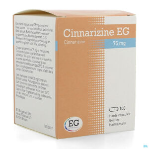 Packshot Cinnarizine EG Caps  100 X 75 Mg