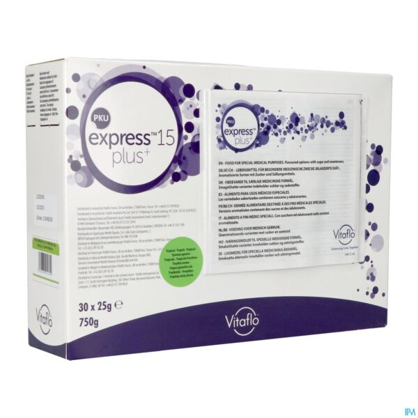 Packshot Pku Express Plus 15 Tropical 30x25g Packshot Pku Express Plus 15 Tropical 30x25g