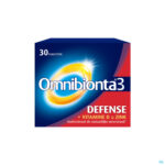 Packshot Omnibionta3 Defense Multivitamines Immuniteit (30 tabletten)