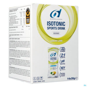 Packshot 6d Isotonic Sports Drink Lemon Lime Pdr Zak 14x35g