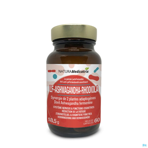 Packshot Lacto Fermentee Ashwaganda Rhodiola Caps 60