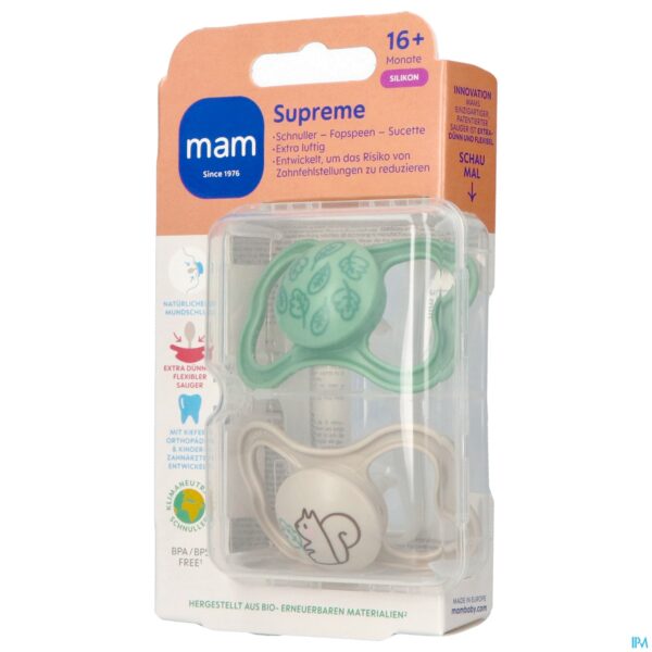 Packshot Mam Supreme Fopspeen Silicone 16m+ Uni 2