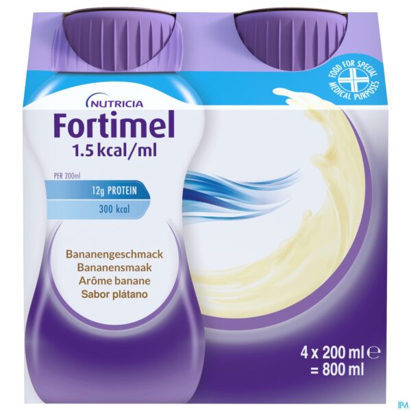 Packshot Fortimel 1.5kcal Banaan 4x200ml