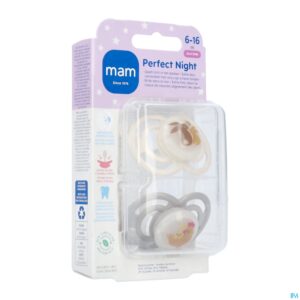 Packshot Mam Perfect Night Fopspeen Silic. 6-16m Uni 2