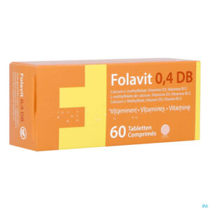 Packshot Folavit 0,4mg Db Tabl 60