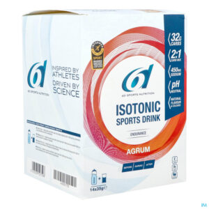 Packshot 6d Isotonic Sports Drink Agrum Pdr Zakje 14x35g
