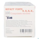 Packshot Befact Forte B1-b2-b6-b12 Omhulde Tabl 100 Ud