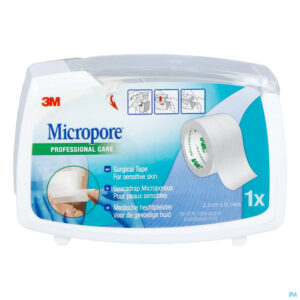 Packshot Micropore 3m 25,0mmx9,1m Nieuwe Dispenser 1530p-1d