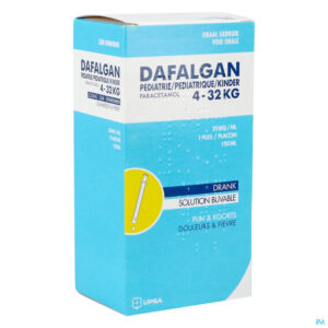 Packshot Dafalgan Pediatrie 30mg/ml Siroop 150ml