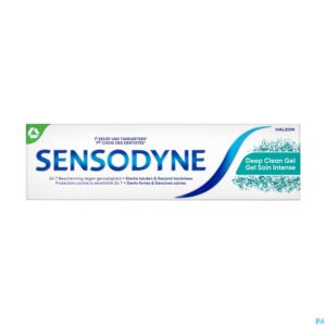 Packshot Sensodyne Deep Clean Gel Tandpasta Tube 75ml Nf