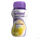Productshot Fortimel Compact Protein Vanille Flesjes 4x125 ml