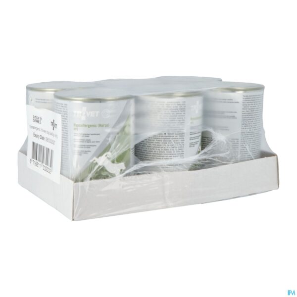 Packshot Trovet Hpd Hypoallergenic Hond Horse 6x400g Vmd Packshot Trovet Hpd Hypoallergenic Hond Horse 6x400g Vmd