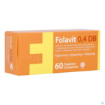 Packshot Folavit 0,4mg Db Tabl 60
