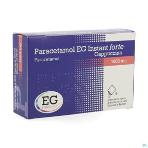 Packshot Paracetamol EG Inst.Forte 1G Cappucino    Zakje 10