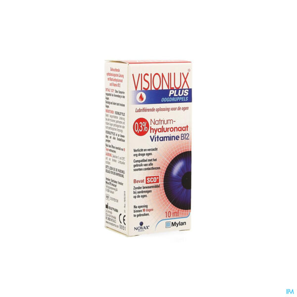 Packshot Visionlux Plus Oogdruppels Fl 1 X 10ml