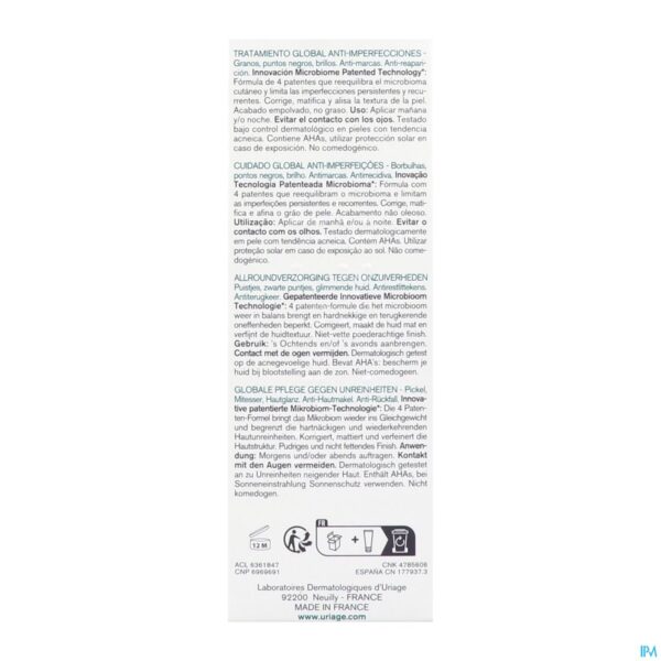 Packshot Hyseac 3-regul+soin Global A/imperfections 40ml