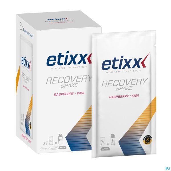 Productshot Etixx Recovery Shake Raspberry-kiwi Pdr 8x50g