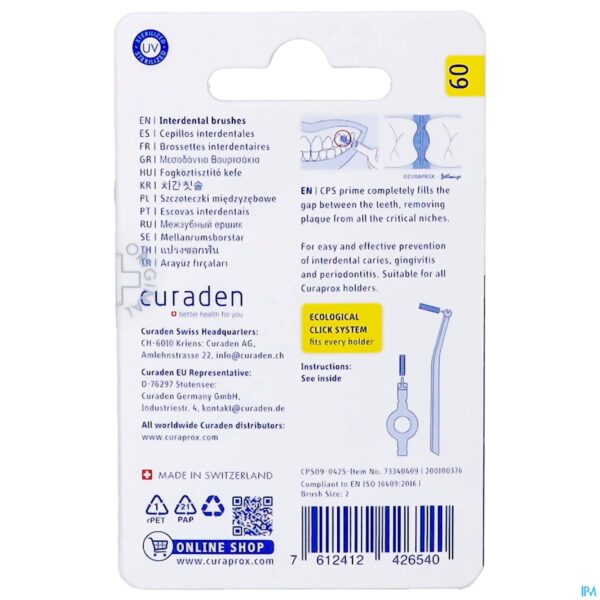 Packshot Curaprox Cps 09 Prime Brushes Refill 8