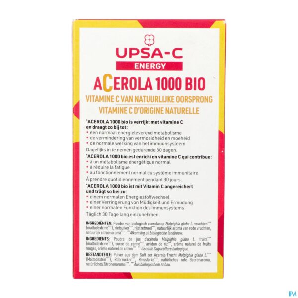 Packshot Upsa C Energy Acerola 1000mg Kauwtabl 30