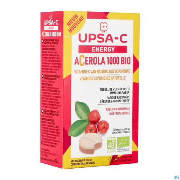 Packshot Upsa C Energy Acerola 1000mg Kauwtabl 30