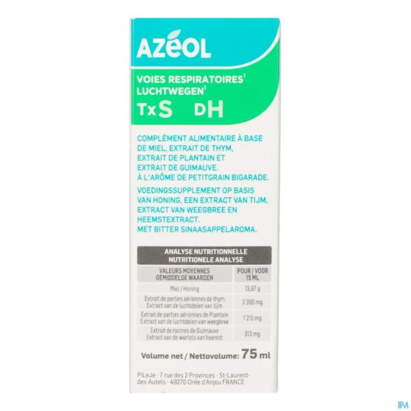 Packshot Azeol Sirop Dh 75ml