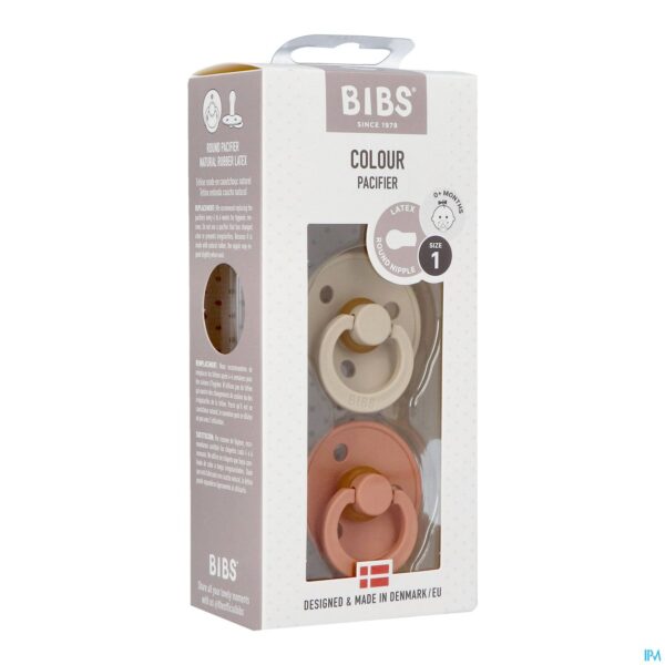 Packshot Bibs 1 Fopspeen Duo Vanilla Peach