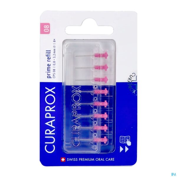 Packshot Curaprox Cps 08 Prime Brushes Refill 8