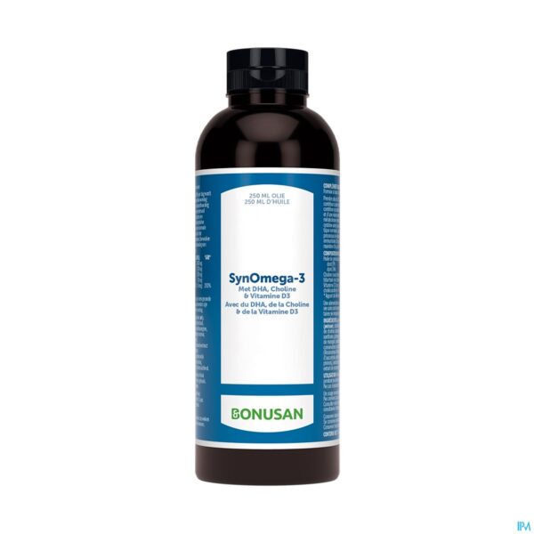 Packshot Synomega-3 Olie 250ml Bonusan