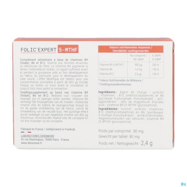 Packshot Folic'expert Tabl 30