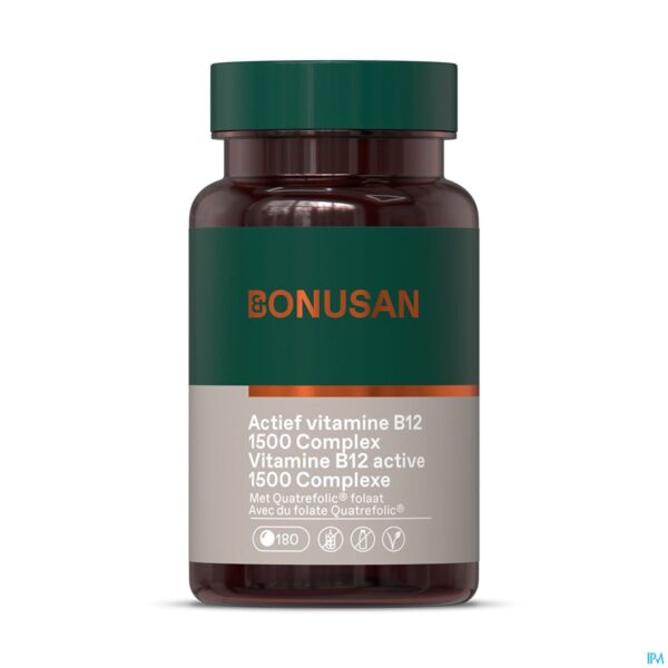 Packshot Vitamine B12 Actief 1500mcg Tabl 180 Bonusan