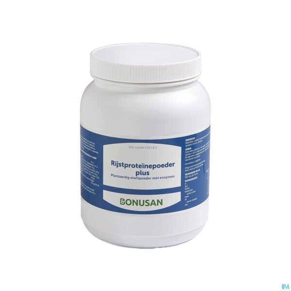 Packshot Rijstproteine Pdr Plus 500g Bonusan
