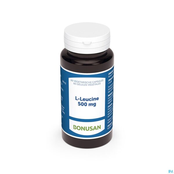 Packshot l Leucine 500mg Caps 60 Bonusan
