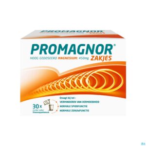 Packshot Promagnor: Hoog Gedoseerd Magnesium 450mg (30 zakjes)