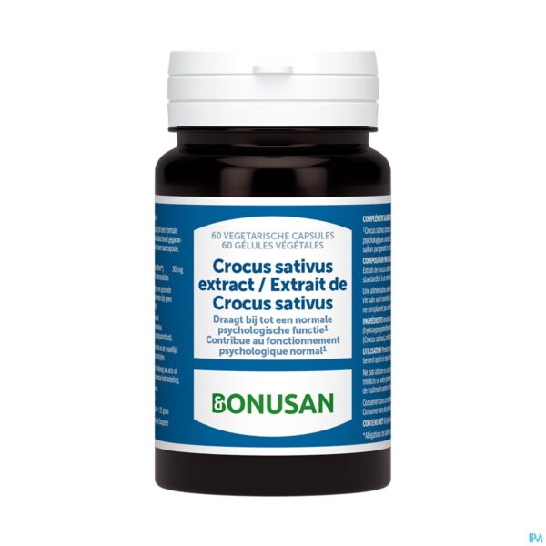 Packshot Crocus Sativus Extract Caps 60 Bonusan Packshot Crocus Sativus Extract Caps 60 Bonusan