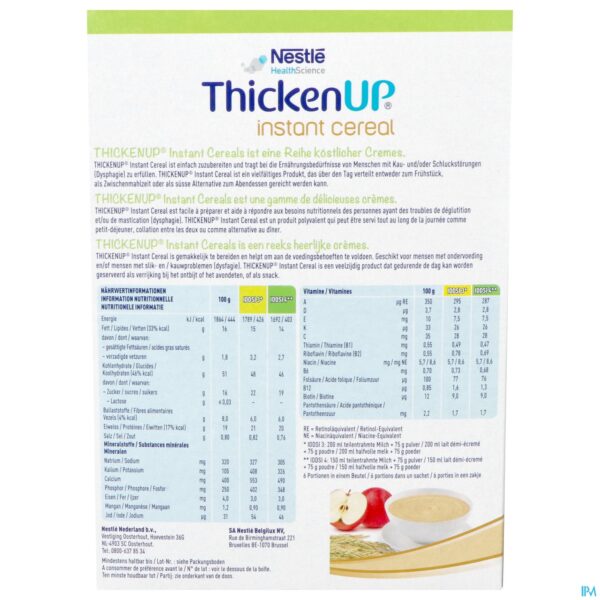 Packshot Thickenup Instant Cereal Appel Hazelnoot Pdr 450g