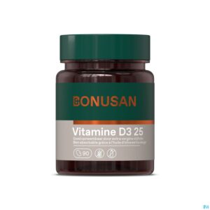 Packshot Vitamine D3 25mcg/1000 Ie Softcaps 90 Bonusan