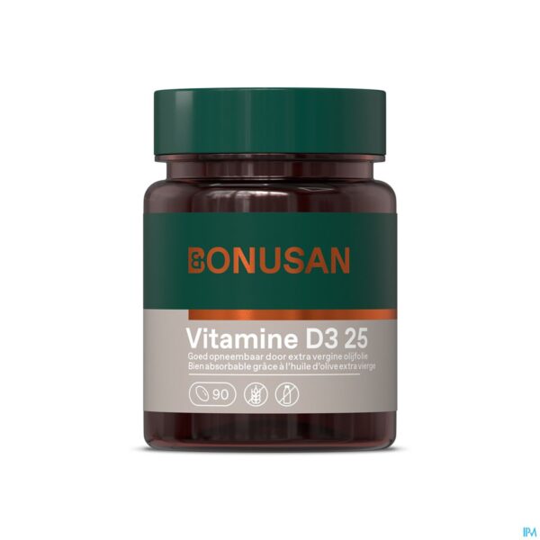 Packshot Vitamine D3 25mcg/1000 Ie Softcaps 90 Bonusan
