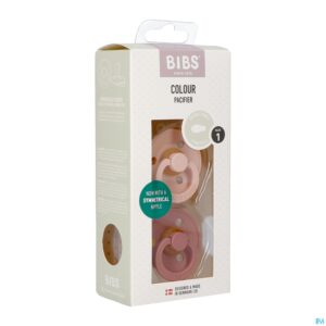 Packshot Bibs 1 Fopspeen Symmetric Duo Blush/woodchuck 2