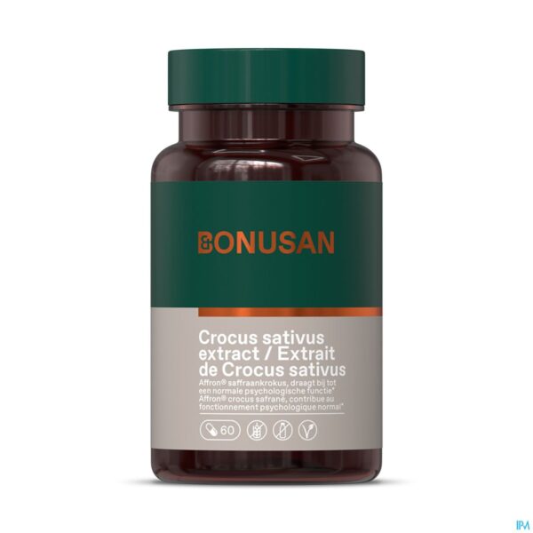 Packshot Crocus Sativus Extract Caps 60 Bonusan Packshot Crocus Sativus Extract Caps 60 Bonusan