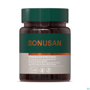 Packshot Vitamine D3 & K2 Softcaps 60 Bonusan