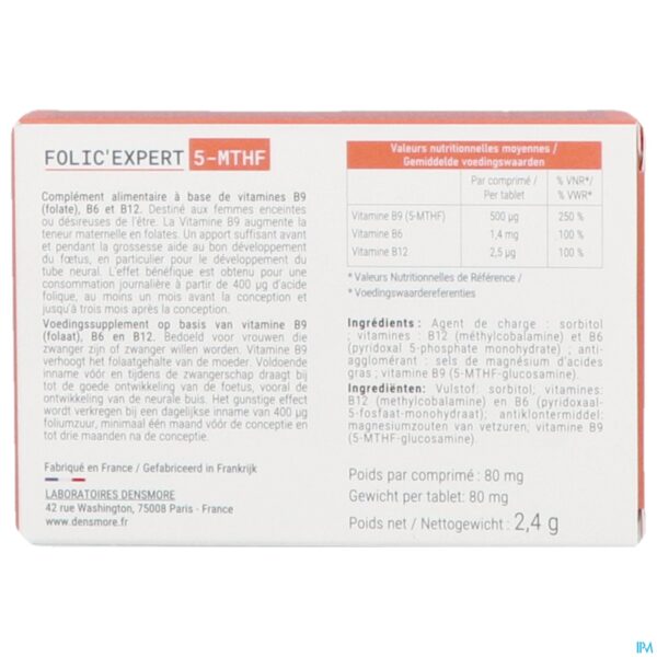 Packshot Folic'expert Tabl 30