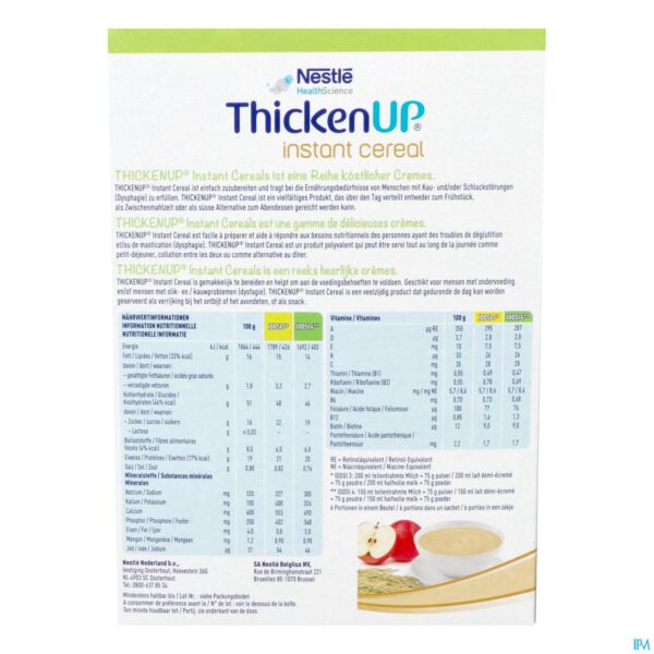 Packshot Thickenup Instant Cereal Appel Hazelnoot Pdr 450g