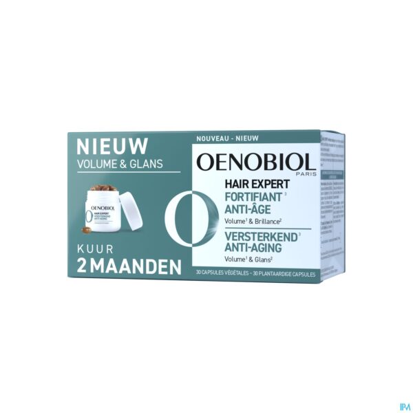 Packshot Oenobiol Hair Expert Versterkend A/aging Caps 30x2