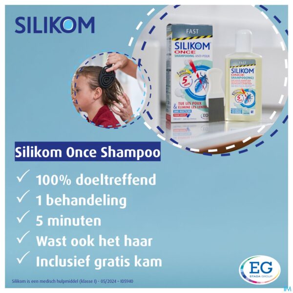 Lifestyle_image Silikom Once Shampoo A/Luizen A/Neten        200Ml