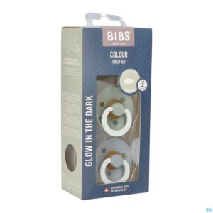 Packshot Bibs 2 Fopspeen Symmetric Glow Duo Sage/cloud 2