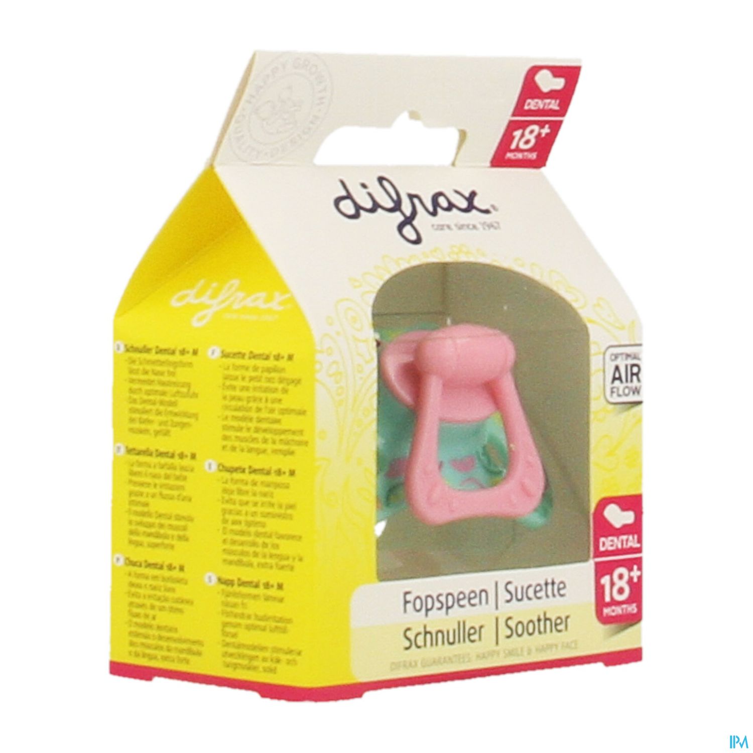 Packshot Difrax Fopspeen Sil Dental Xtr Sterk +18m 342