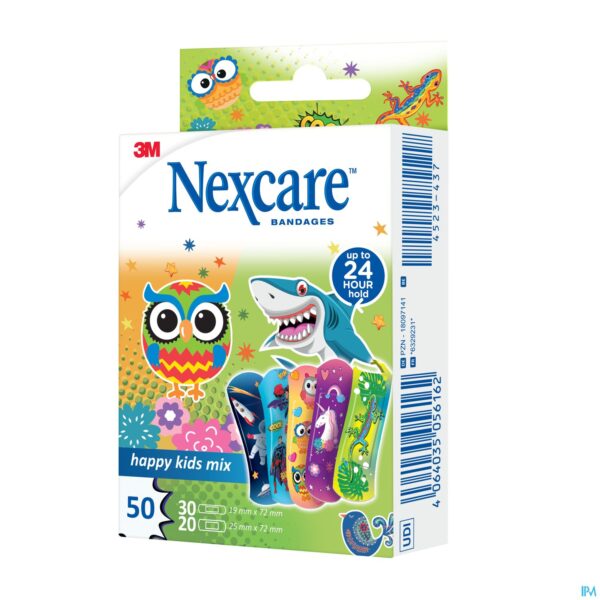 Packshot Nexcare 3m Happy Kids Mix Pleister 50 N3-50-2p