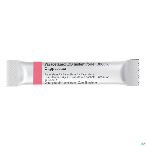 Productshot Paracetamol EG Inst.Forte 1G Cappuccino   Zakje 10