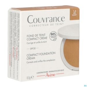 Packshot Avene Couvrance Fond Teint Compact 1.3 Miel 8.5g